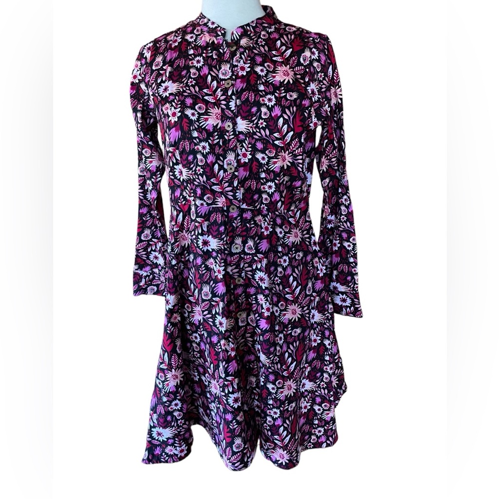 Mata Traders 100% Cotton Front Button Down Floral Midi Dress‎